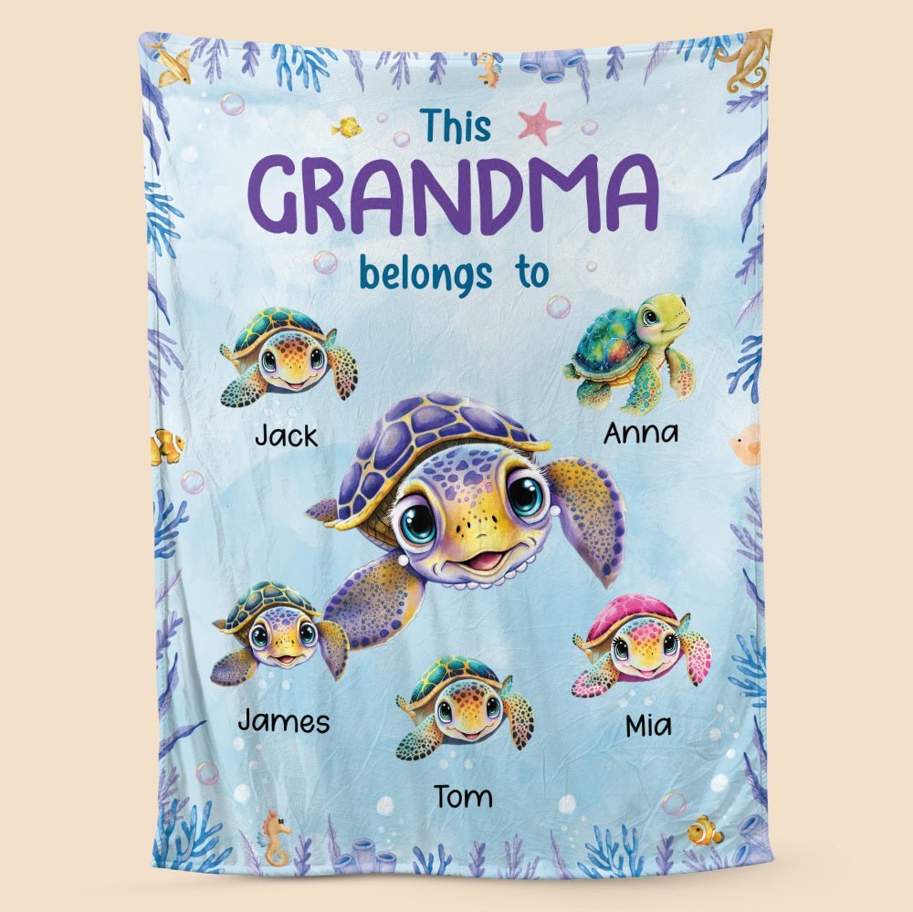 This Grandma Belongs To - Personalized Blanket - Best Gift For Mother, Grandma - Giftago