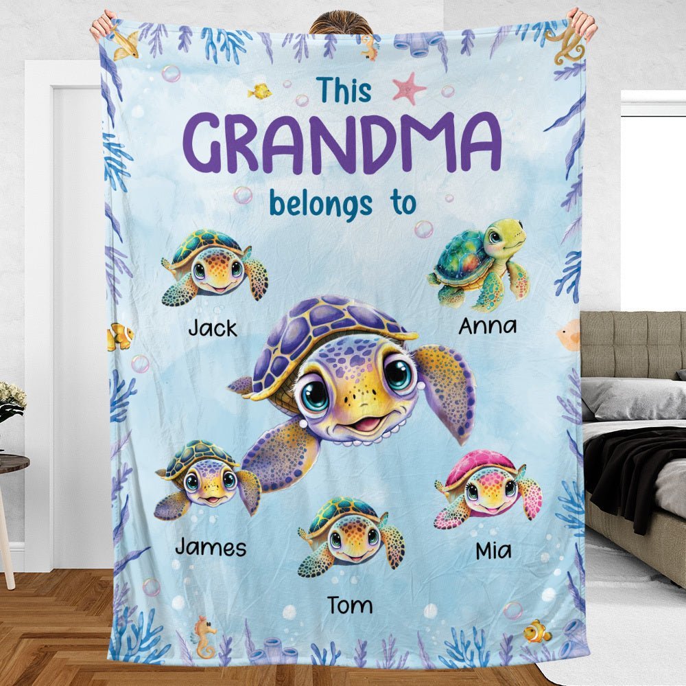 This Grandma Belongs To - Personalized Blanket - Best Gift For Mother, Grandma - Giftago