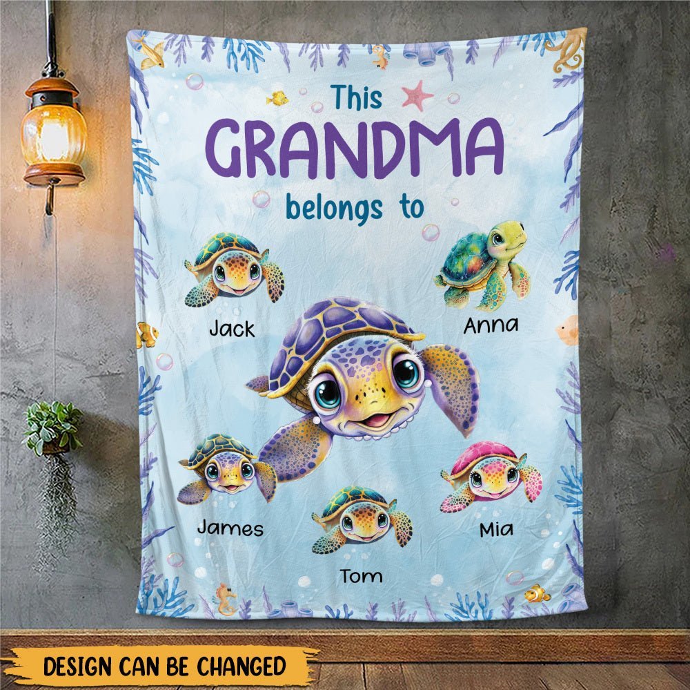This Grandma Belongs To - Personalized Blanket - Best Gift For Mother, Grandma - Giftago