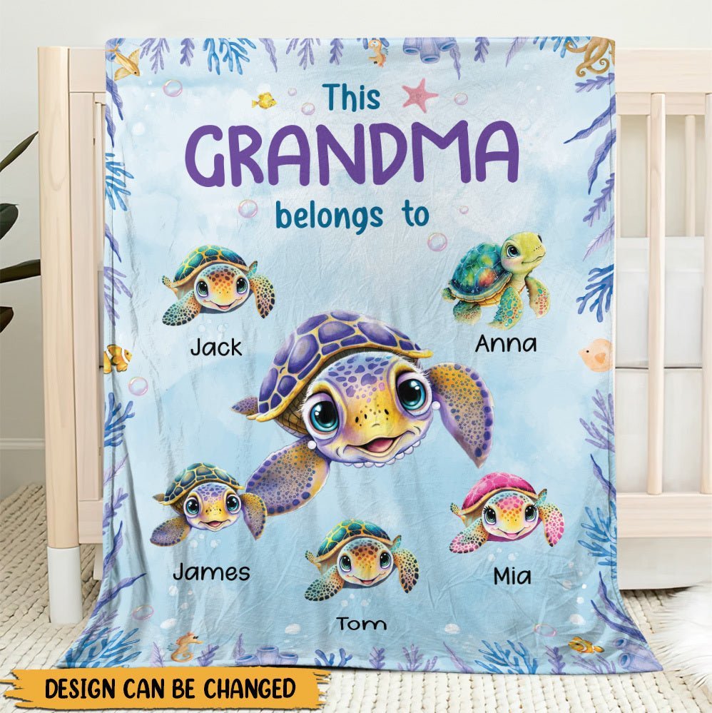 This Grandma Belongs To - Personalized Blanket - Best Gift For Mother, Grandma - Giftago
