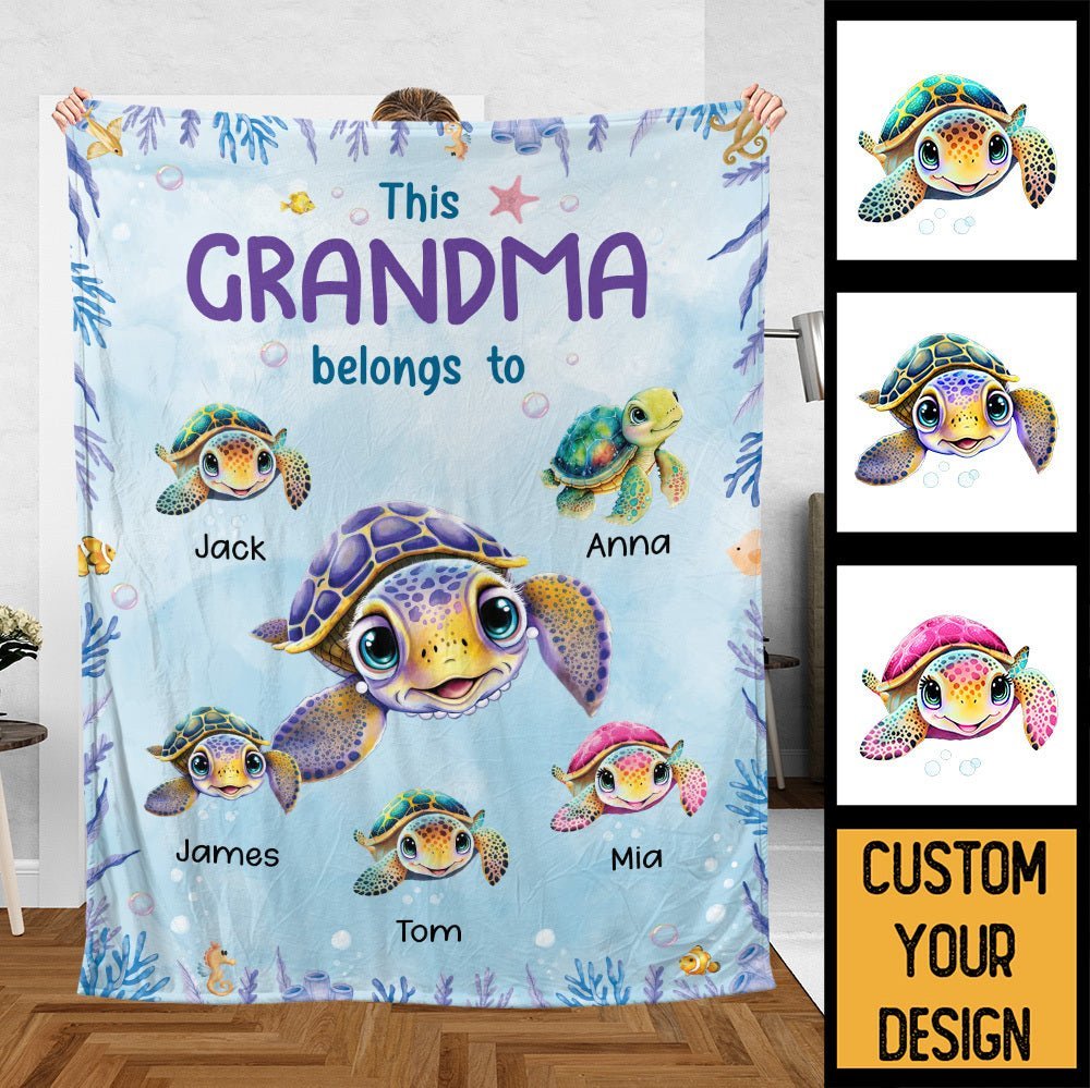 This Grandma Belongs To - Personalized Blanket - Best Gift For Mother, Grandma - Giftago