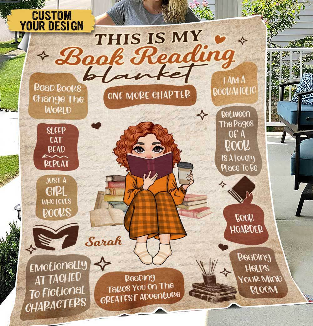 This Is My Book Reading Blanket (Version 2) - Personalized Blanket - Thoughtful Gift For Birthday, Christmas - Giftago