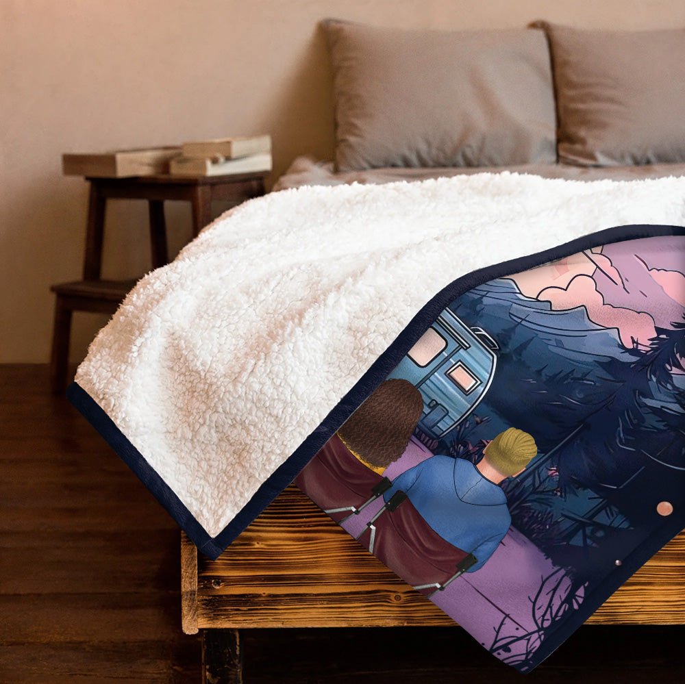 This Is Our Happy Place For Camping - Personalized Blanket