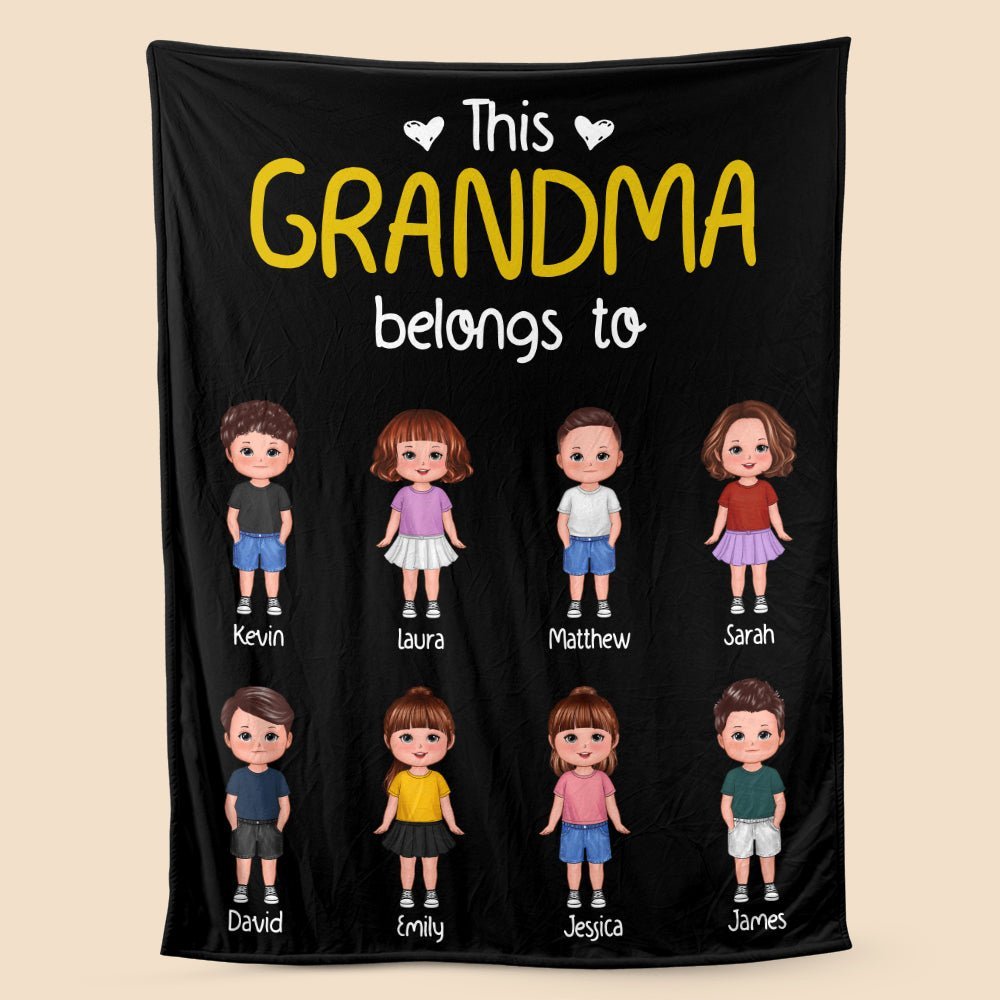 This Mommy Belongs To - Personalized Blanket - Best Gift For Mom, Dad, Grandma, Grandpa - Giftago