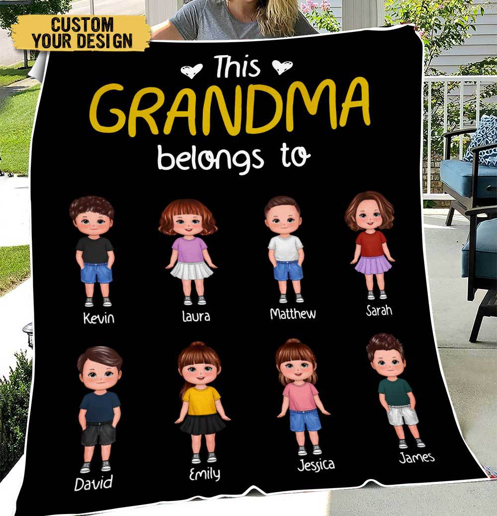 This Mommy Belongs To - Personalized Blanket - Best Gift For Mom, Dad, Grandma, Grandpa - Giftago