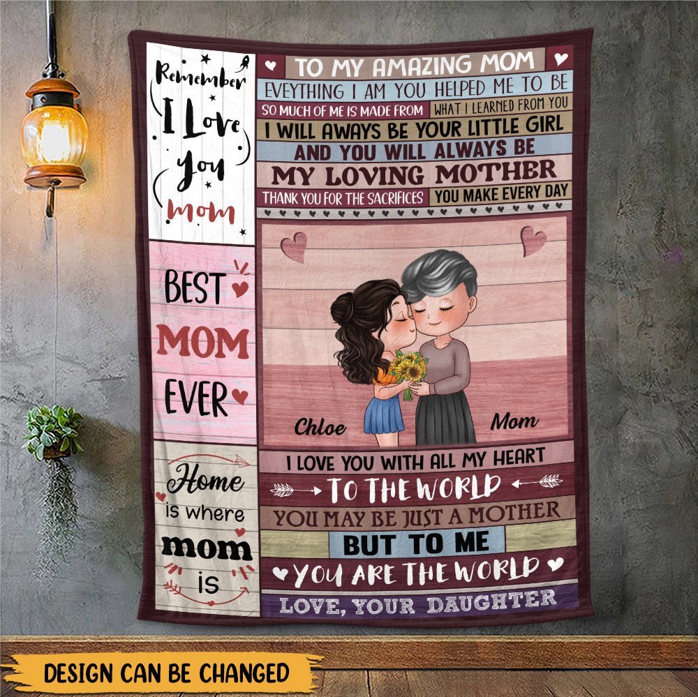 To My Amazing Mom - Personalized Blanket - Best Gift For Mom, For Birthday - Giftago