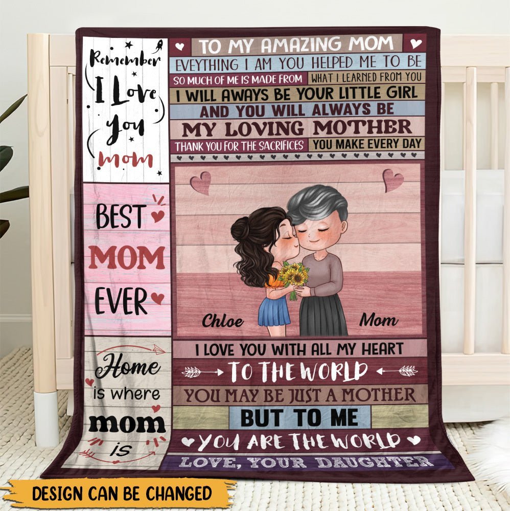 To My Amazing Mom - Personalized Blanket - Best Gift For Mom, For Birthday - Giftago