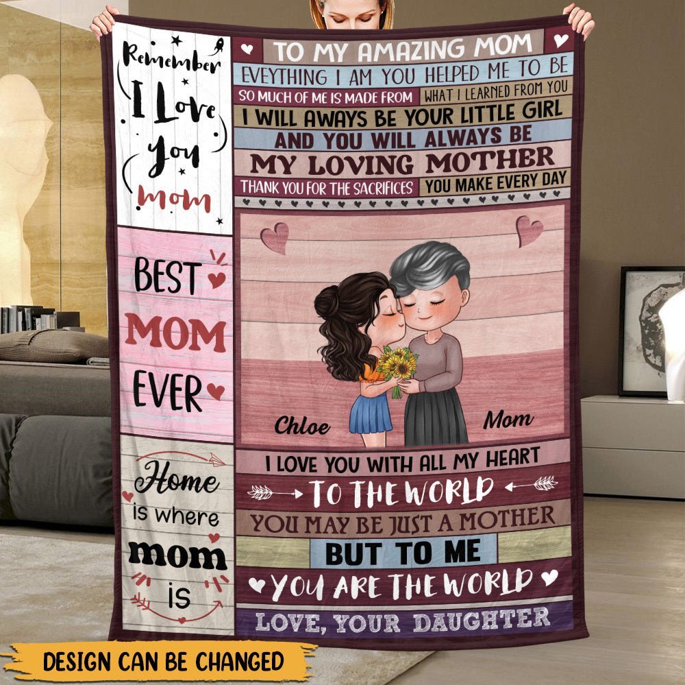To My Amazing Mom - Personalized Blanket - Best Gift For Mom, For Birthday - Giftago