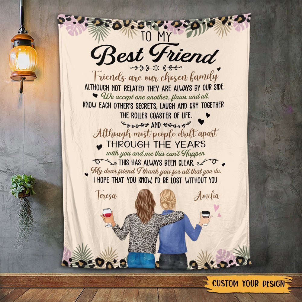 To My Best Friend - Personalized Blanket - Giftago