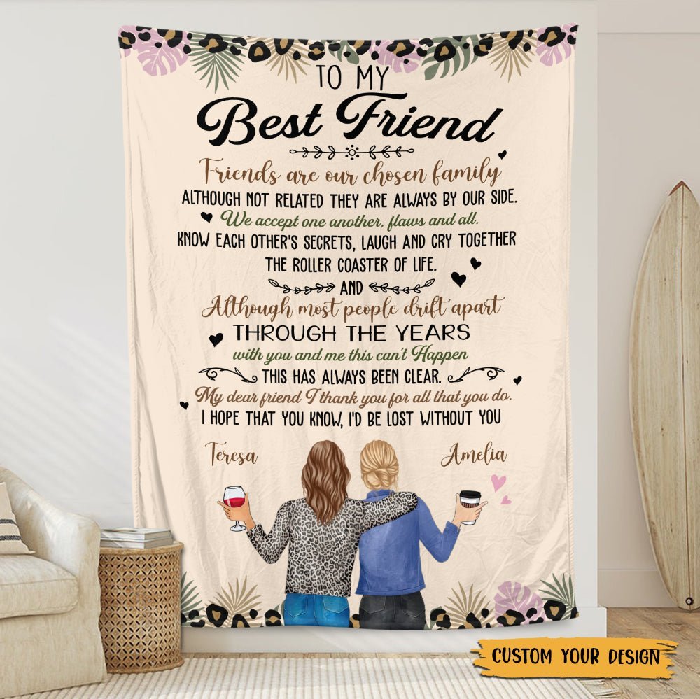 To My Best Friend - Personalized Blanket - Giftago