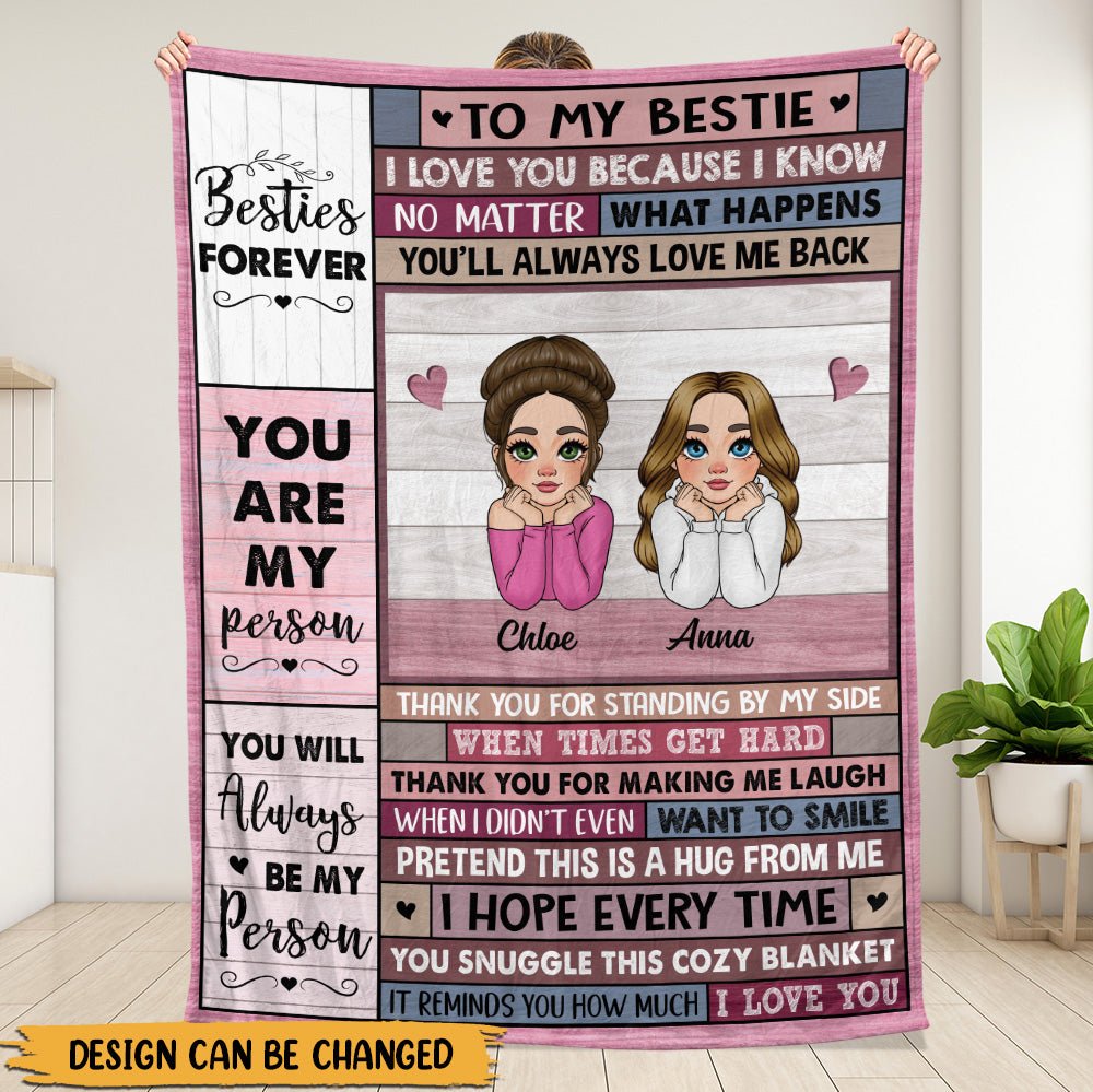 To My Bestie Blanket - Personalized Blanket