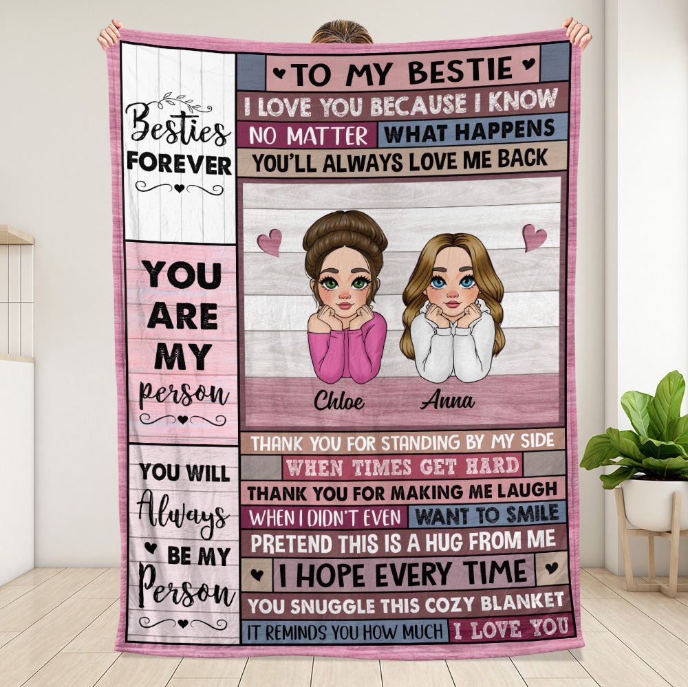 To My Bestie Blanket - Personalized Blanket