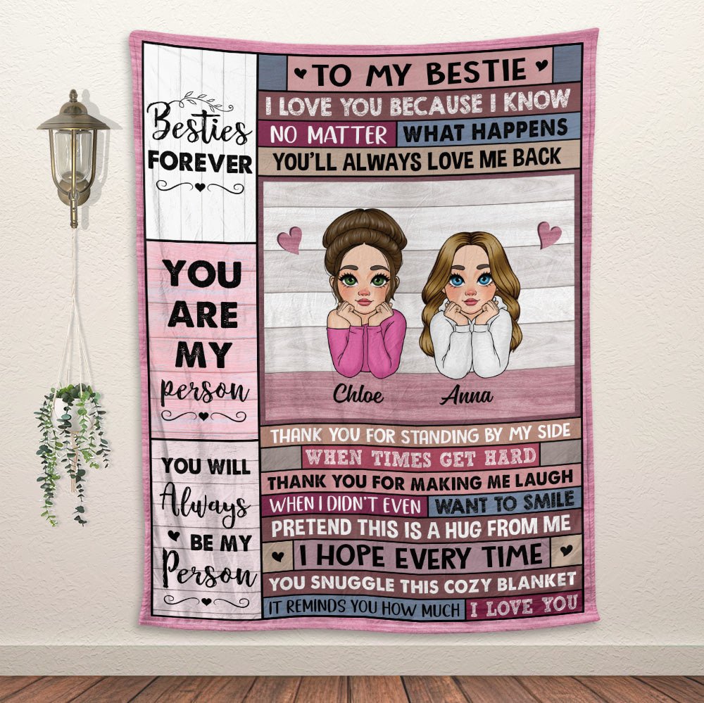 To My Bestie Blanket - Personalized Blanket