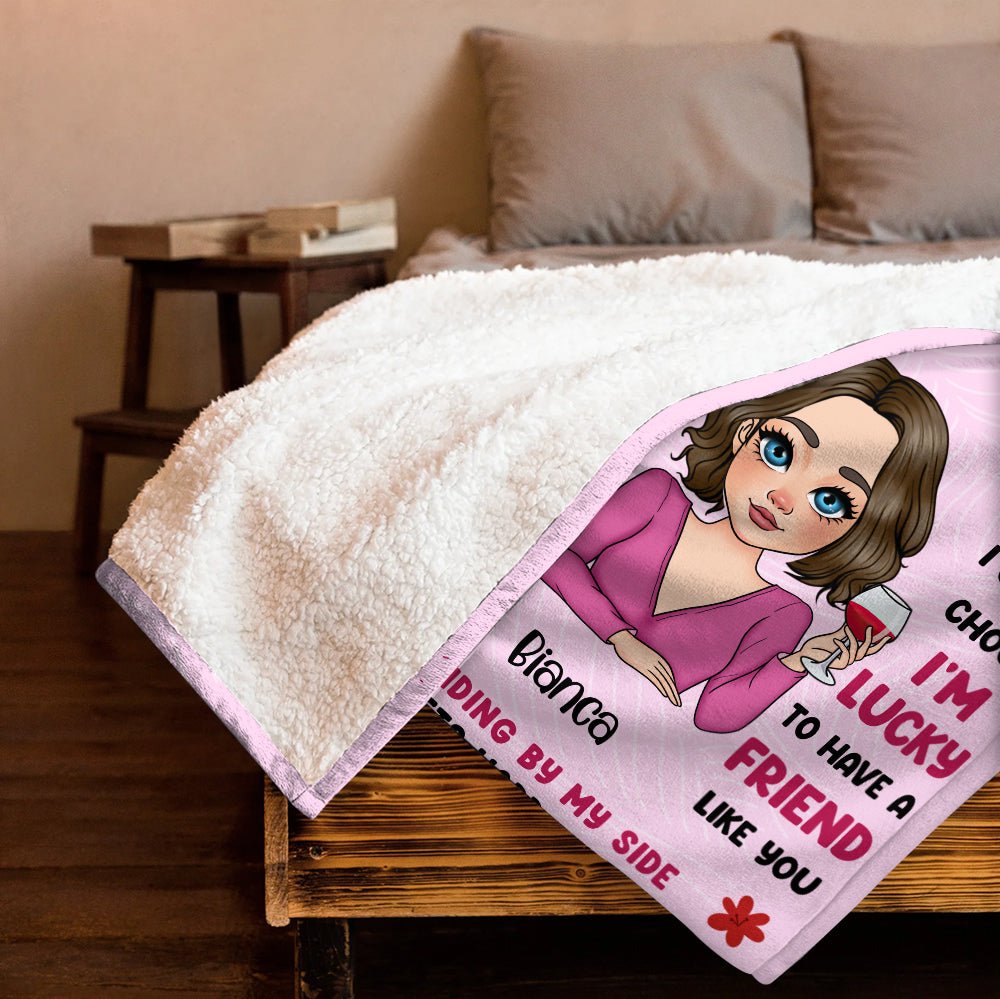To My Bestie In Pink - Personalized Blanket - Giftago