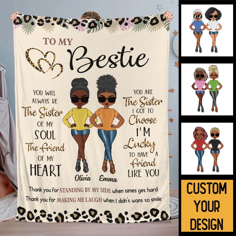 To My Bestie/ To My Sister - Personalized Blanket - Best Gift For Sister/Bestie - Giftago