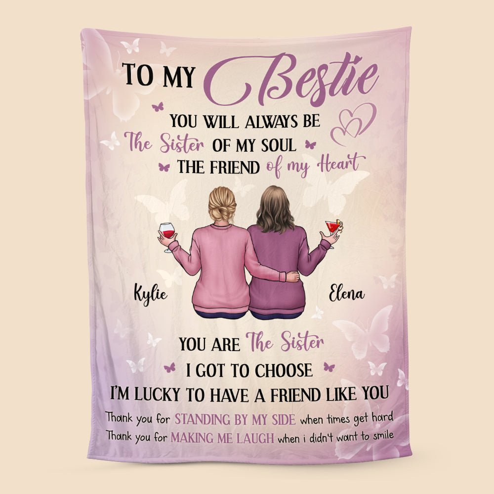 To My Bestie You Are My Sister - Personalized Blanket - Best Gift For Birthday - Giftago