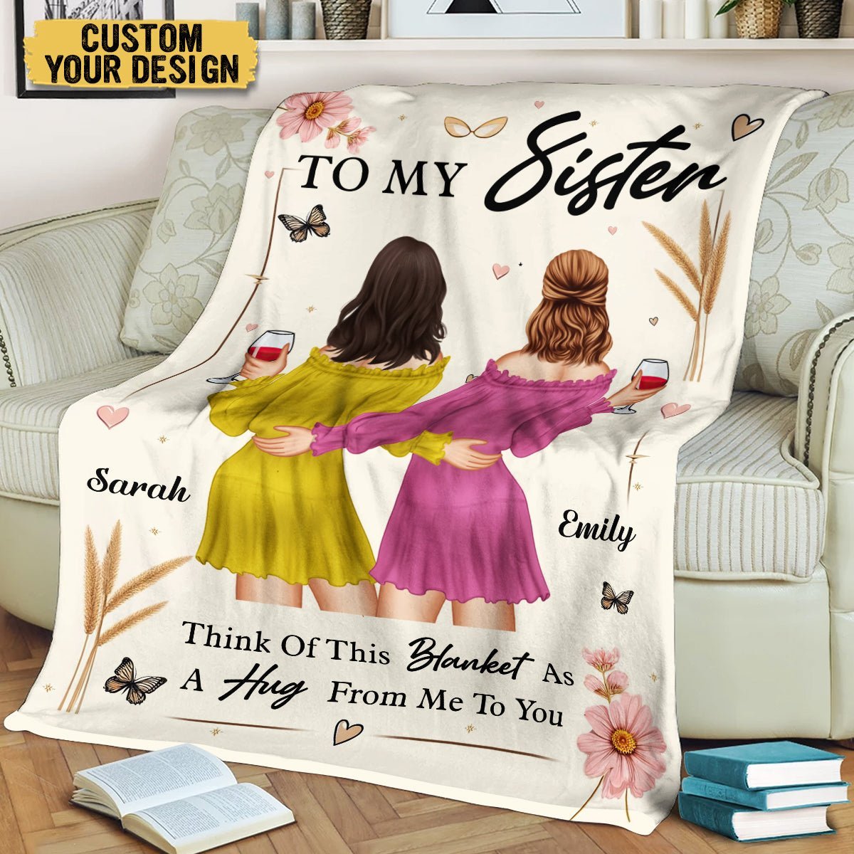 To My Besties/To My Sisters - Personalized Blanket - Best Gift For Birthday - Giftago