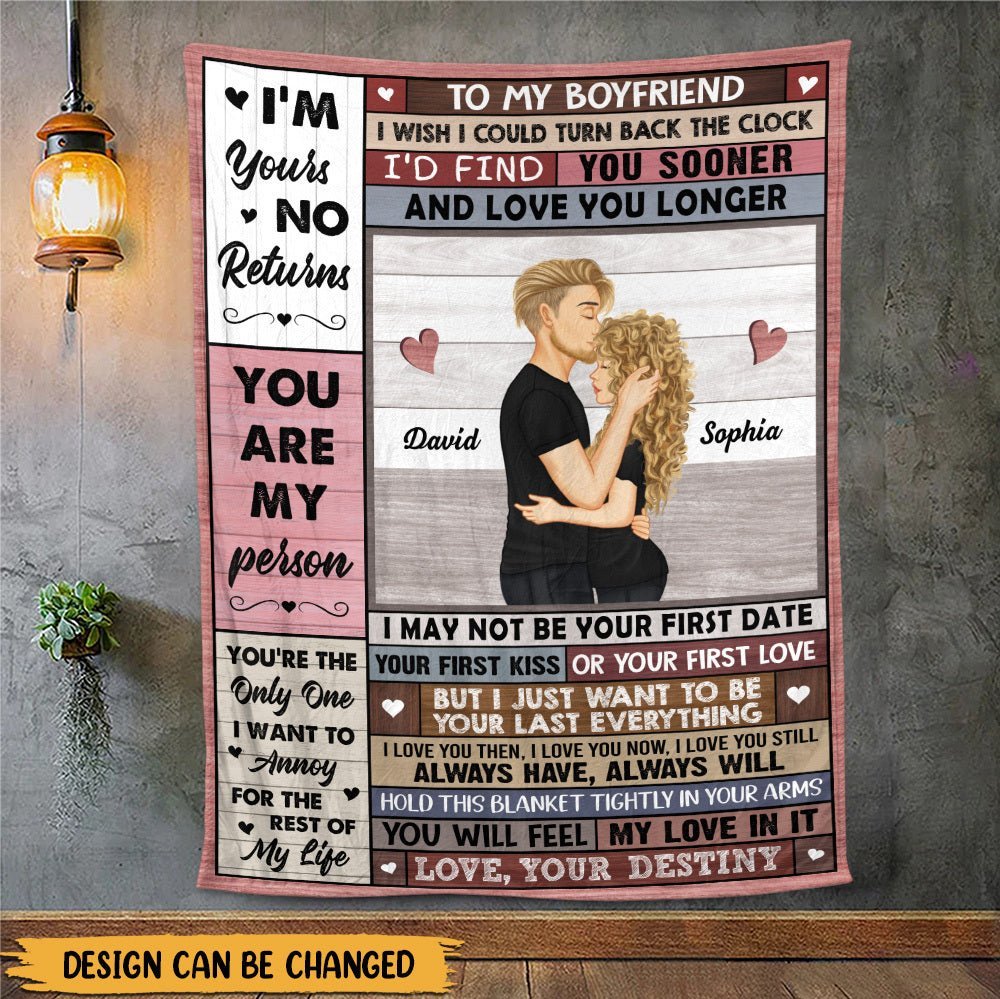 To My Boyfriend/My Girlfriend - Personalized Blanket - Meaningful Gift For Valentine, For Couple - Giftago