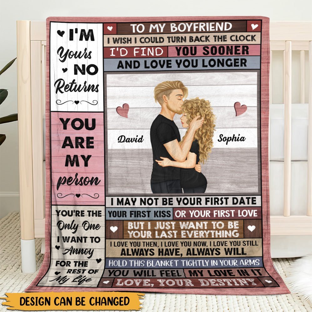 To My Boyfriend/My Girlfriend - Personalized Blanket - Meaningful Gift For Valentine, For Couple - Giftago