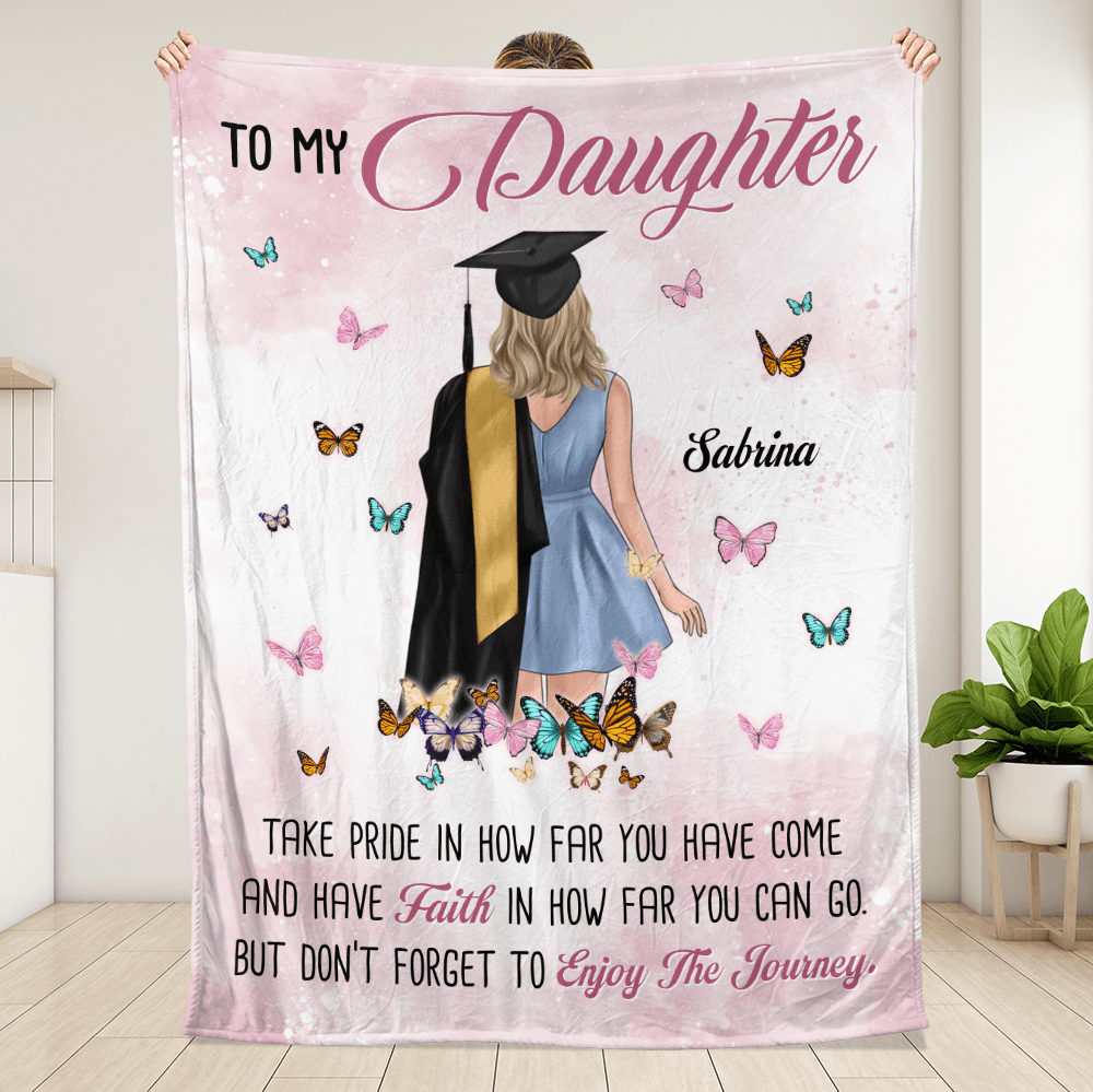 To My Daughter/ Granddaughter/ Bestie Graduation - Personalized Blanket - Giftago