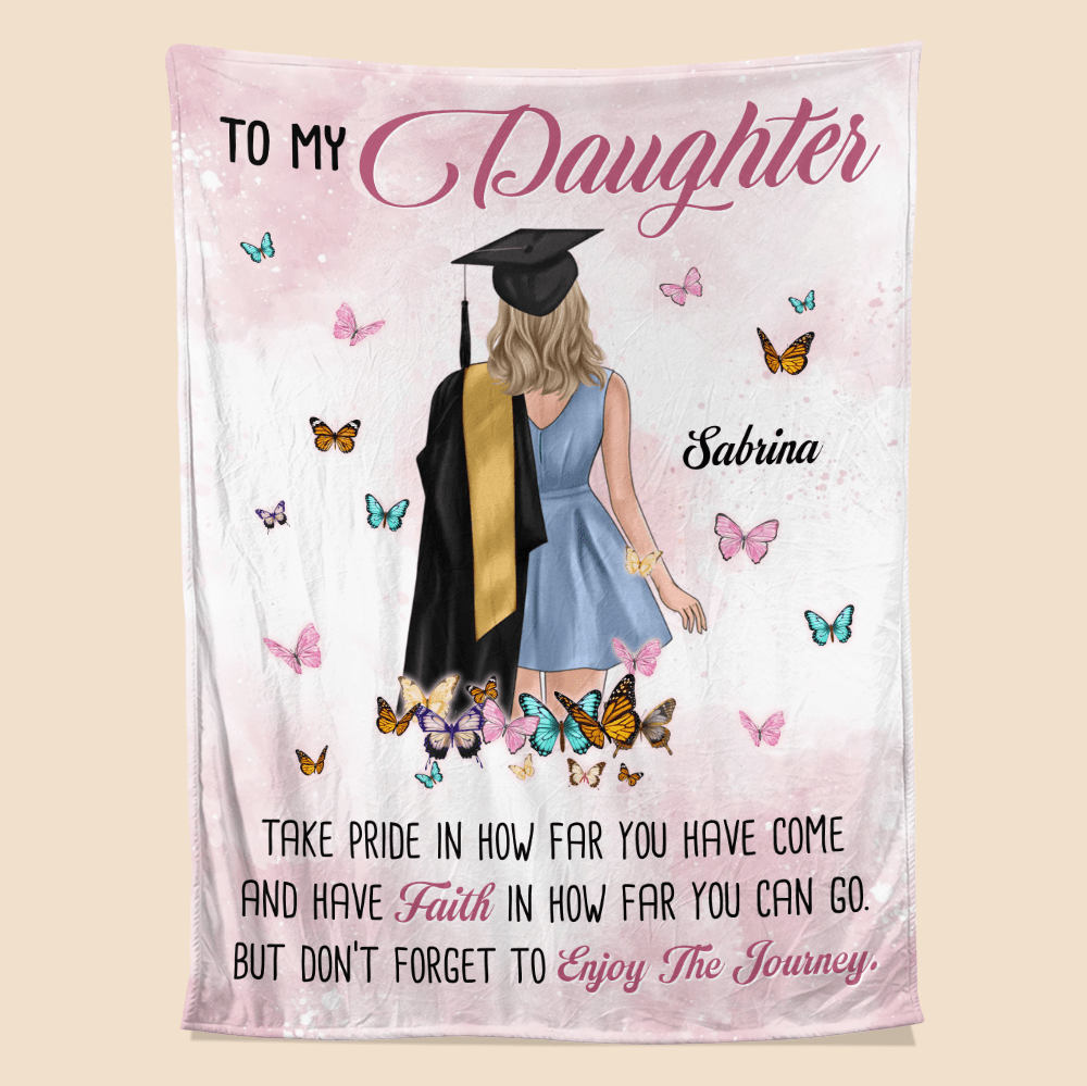 To My Daughter/ Granddaughter/ Bestie Graduation - Personalized Blanket - Giftago
