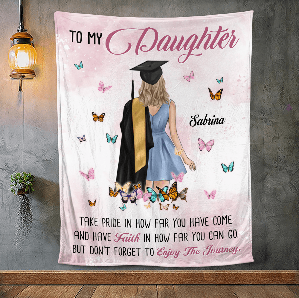 To My Daughter/ Granddaughter/ Bestie Graduation - Personalized Blanket - Giftago