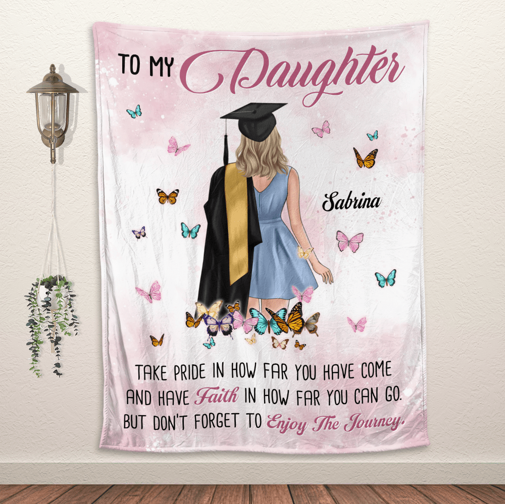 To My Daughter/ Granddaughter/ Bestie Graduation - Personalized Blanket - Giftago