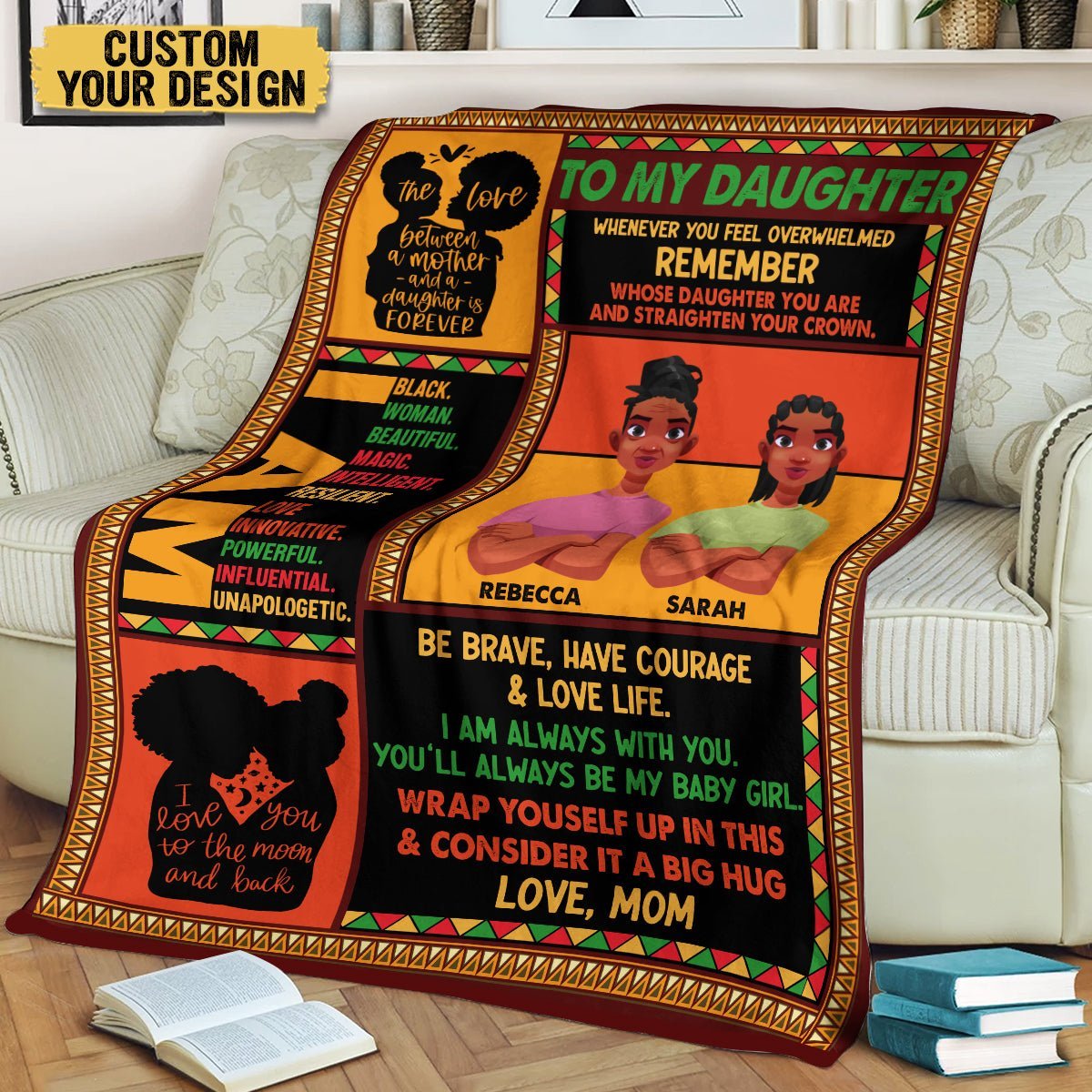 To My Daughter - Personalized Blanket - Best Gift For Daughter - Giftago