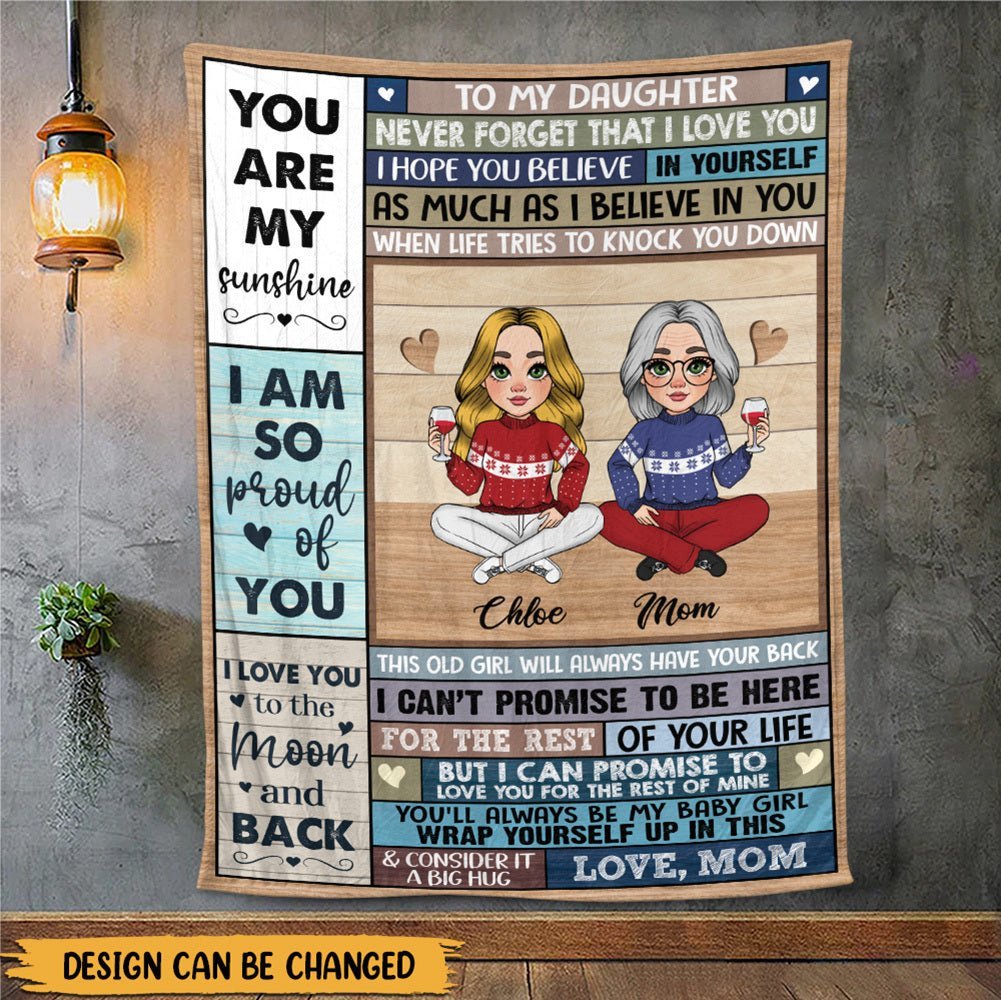 To My Daughter - Personalized Blanket - Best Gift For Daughter, Granddaughter - Giftago