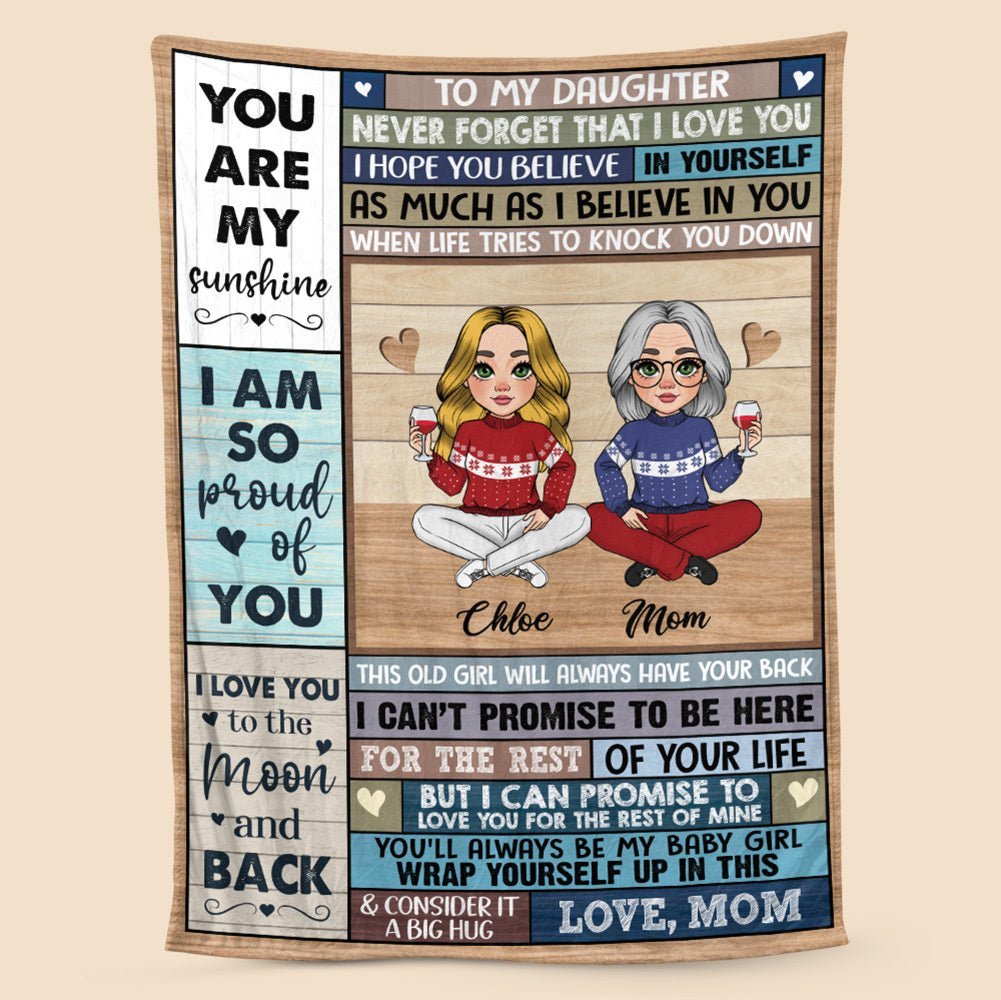 To My Daughter - Personalized Blanket - Best Gift For Daughter, Granddaughter - Giftago