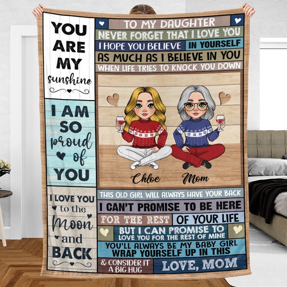 To My Daughter - Personalized Blanket - Best Gift For Daughter, Granddaughter - Giftago