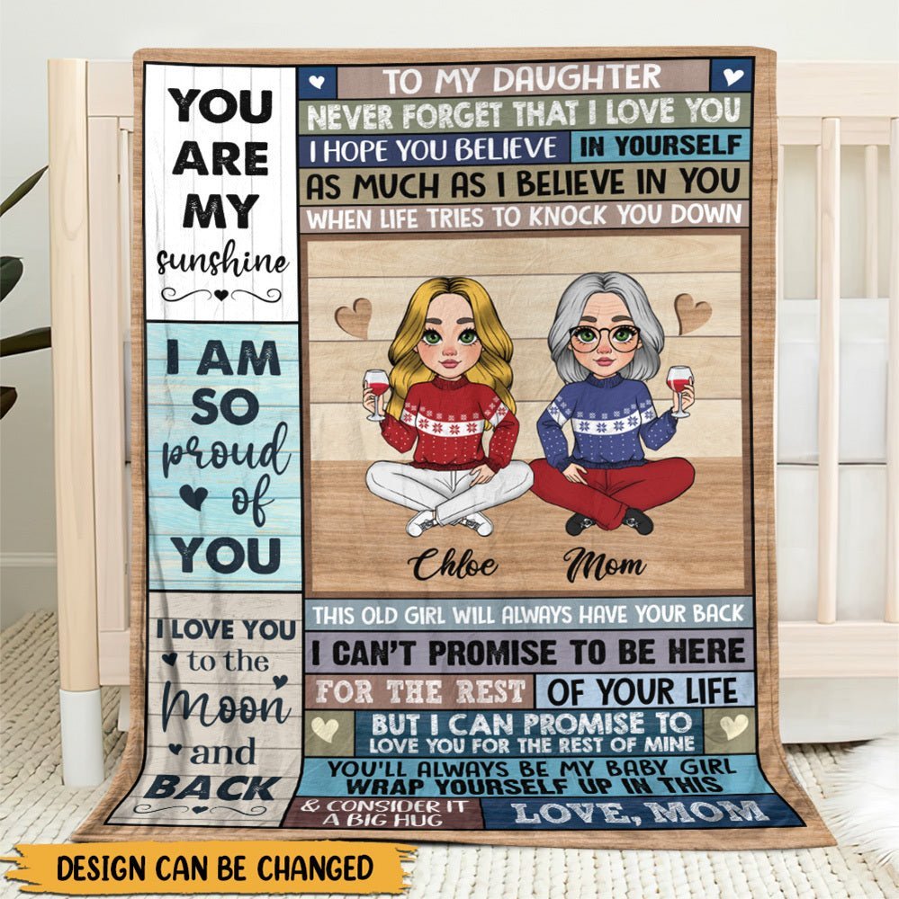 To My Daughter - Personalized Blanket - Best Gift For Daughter, Granddaughter - Giftago