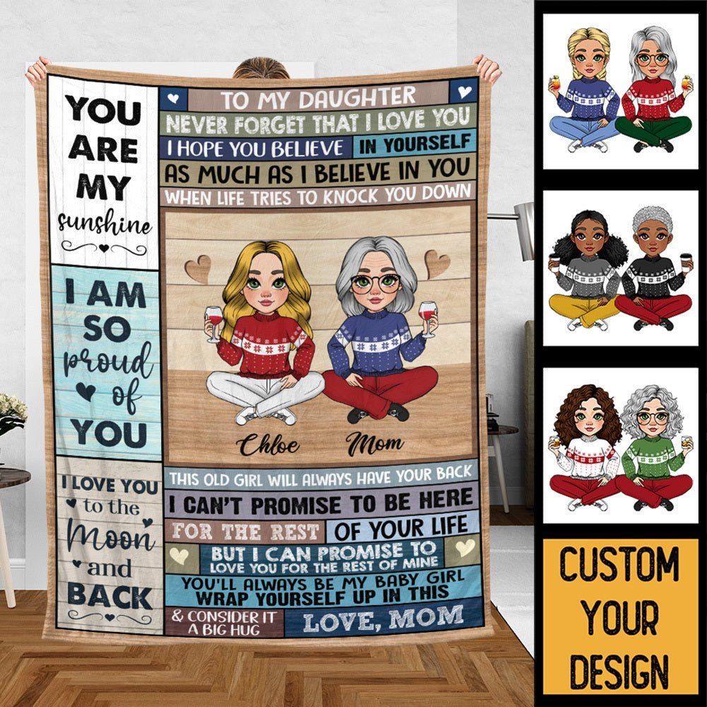 To My Daughter - Personalized Blanket - Best Gift For Daughter, Granddaughter - Giftago