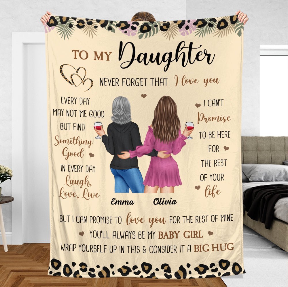 To My Daughter - Personalized Blanket - Meaningful Gift For Birthday - Giftago
