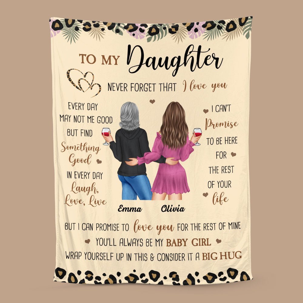 To My Daughter - Personalized Blanket - Meaningful Gift For Birthday - Giftago