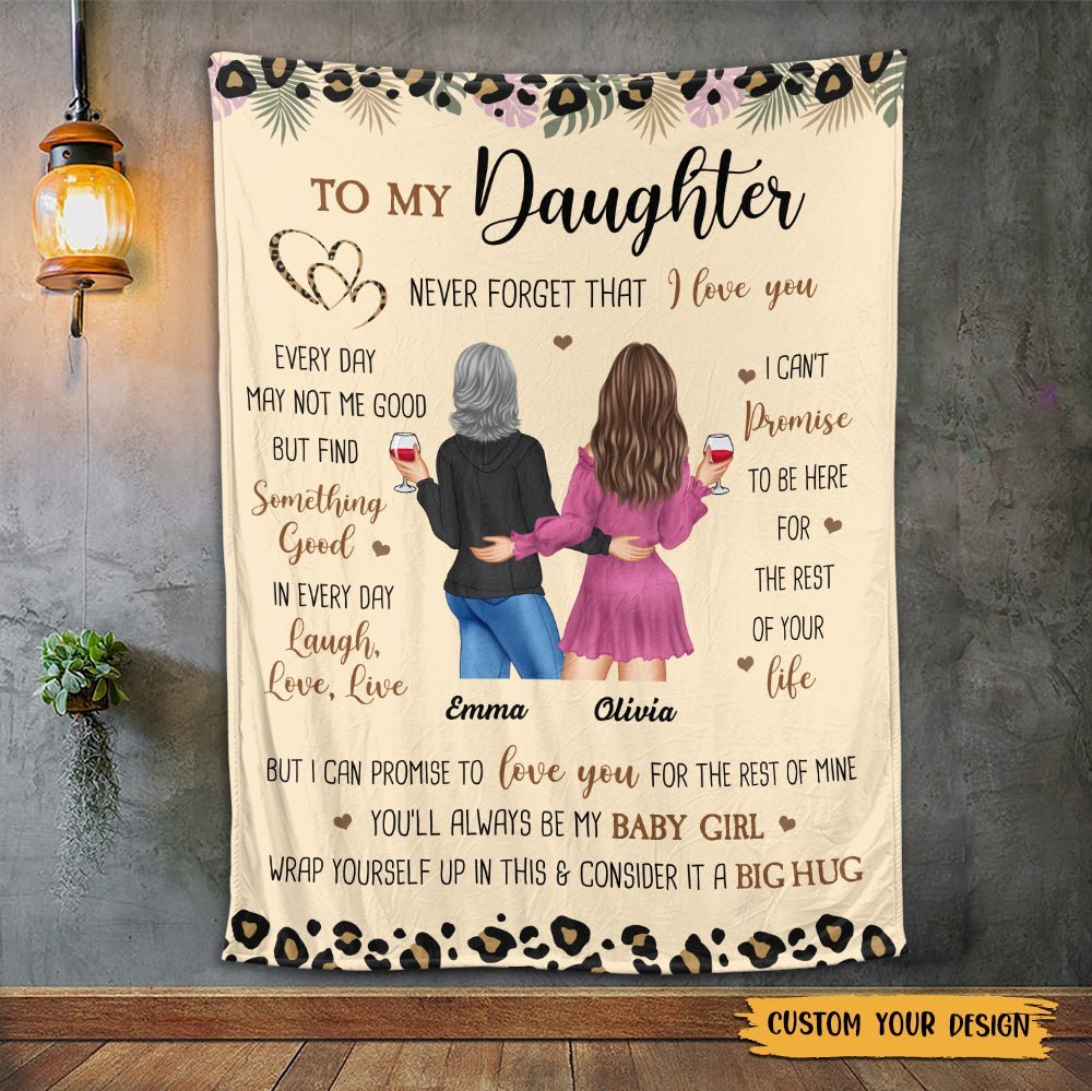 To My Daughter - Personalized Blanket - Meaningful Gift For Birthday - Giftago