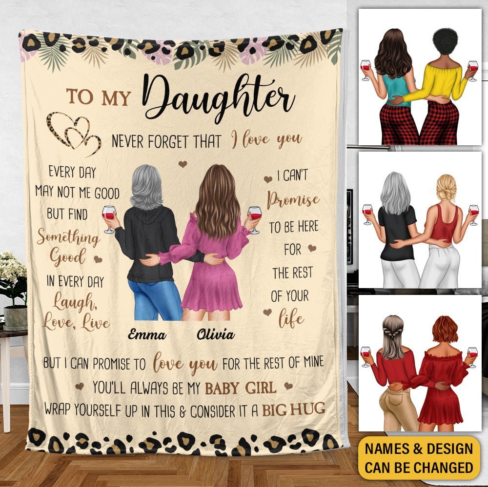 To My Daughter - Personalized Blanket - Meaningful Gift For Birthday - Giftago