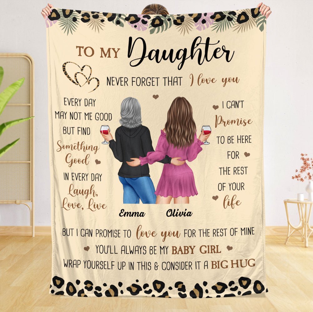 To My Daughter - Personalized Blanket - Meaningful Gift For Birthday - Giftago