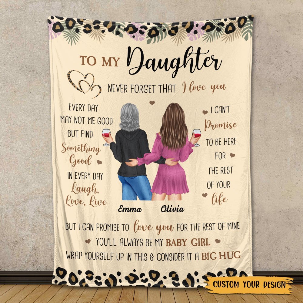 To My Daughter - Personalized Blanket - Meaningful Gift For Birthday - Giftago