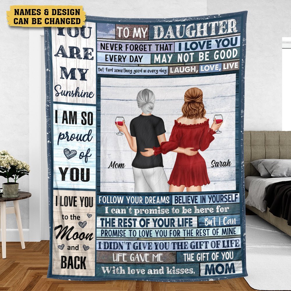 To My Daughter - Personalized Blanket - Meaningful Gift For Birthday, For Daughter - Giftago