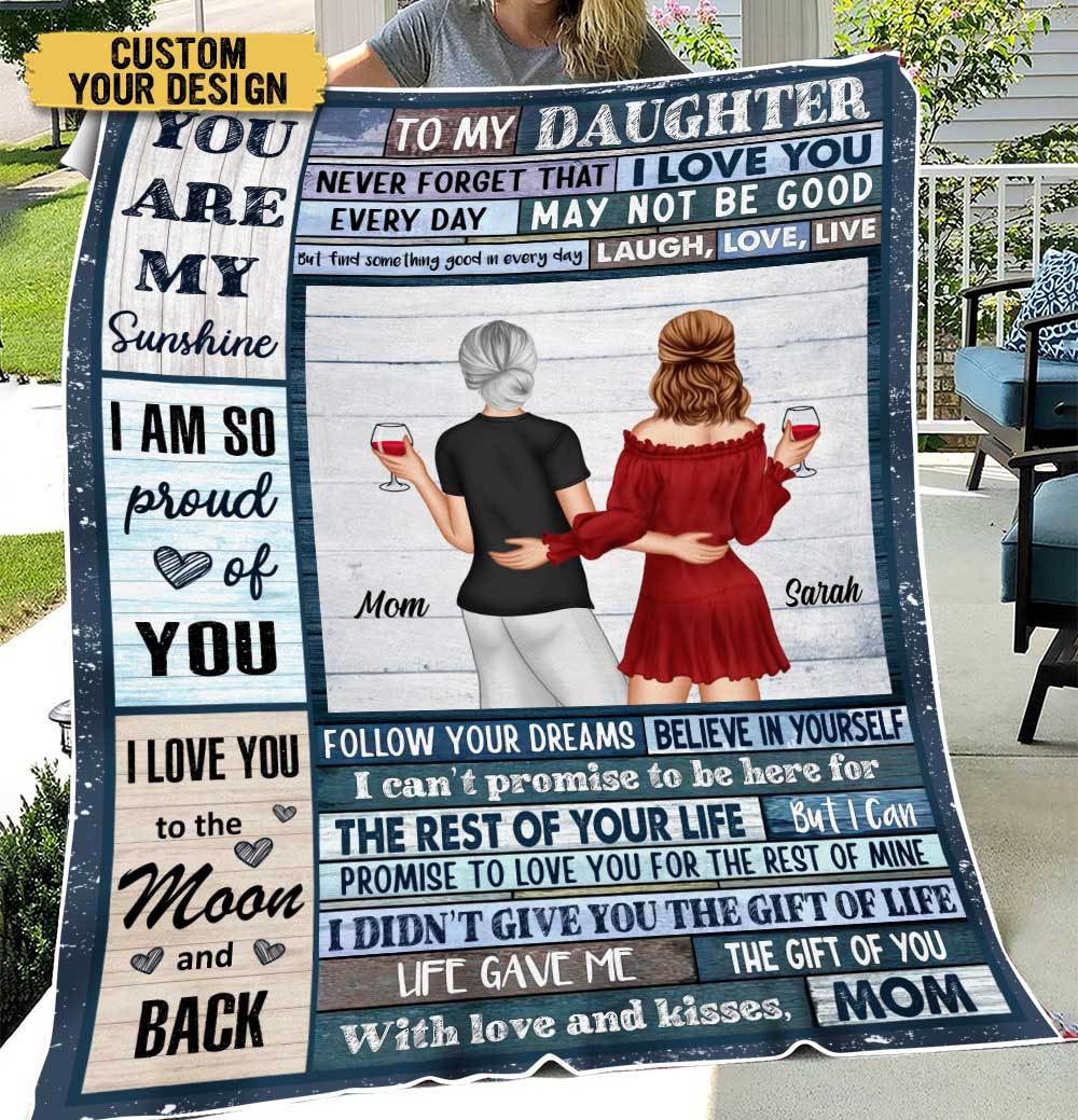 To My Daughter - Personalized Blanket - Meaningful Gift For Birthday, For Daughter - Giftago