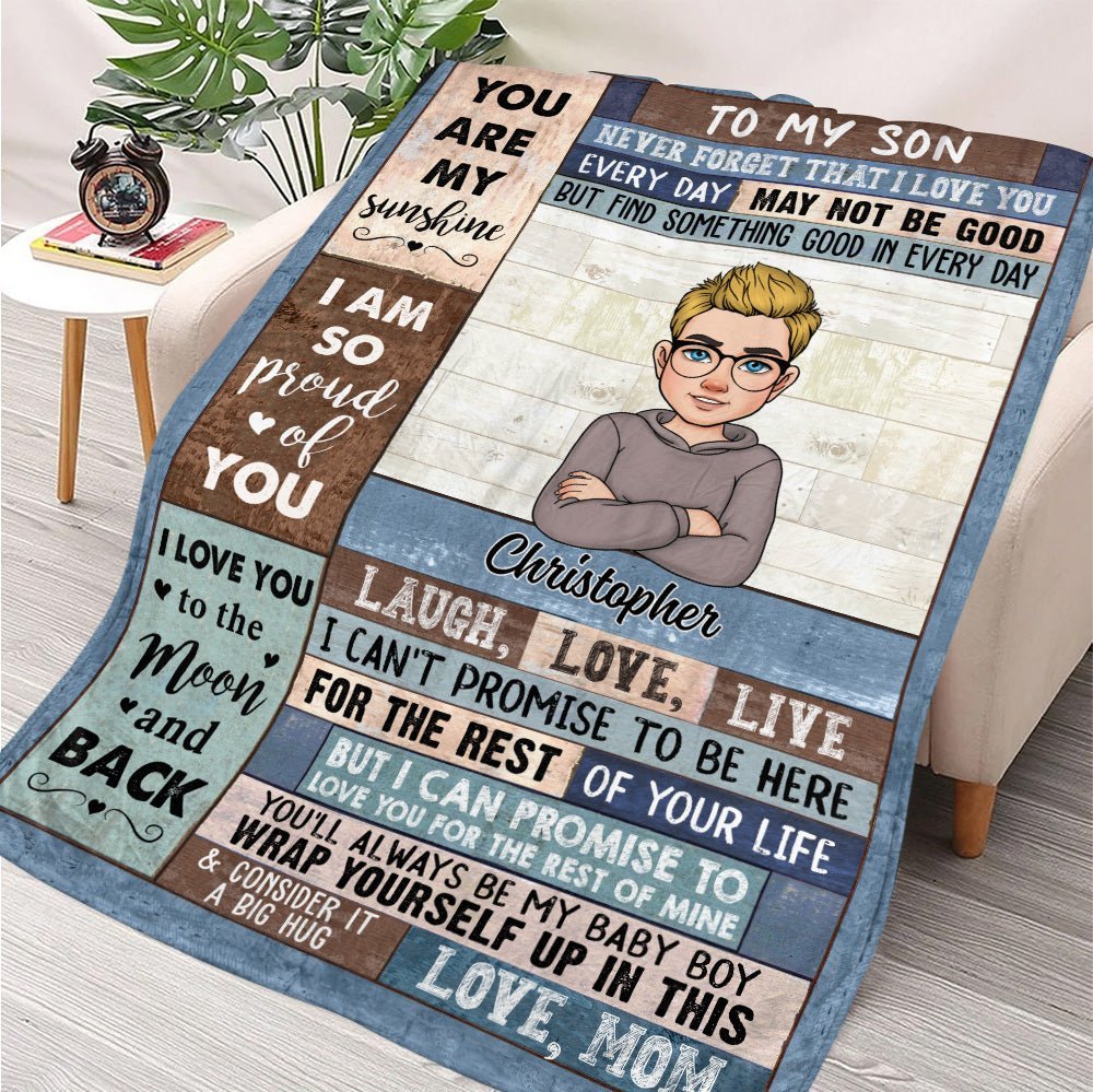 To My Daughter, Son Never Forget That I Love You Every Day - Personalized Blanket - Giftago