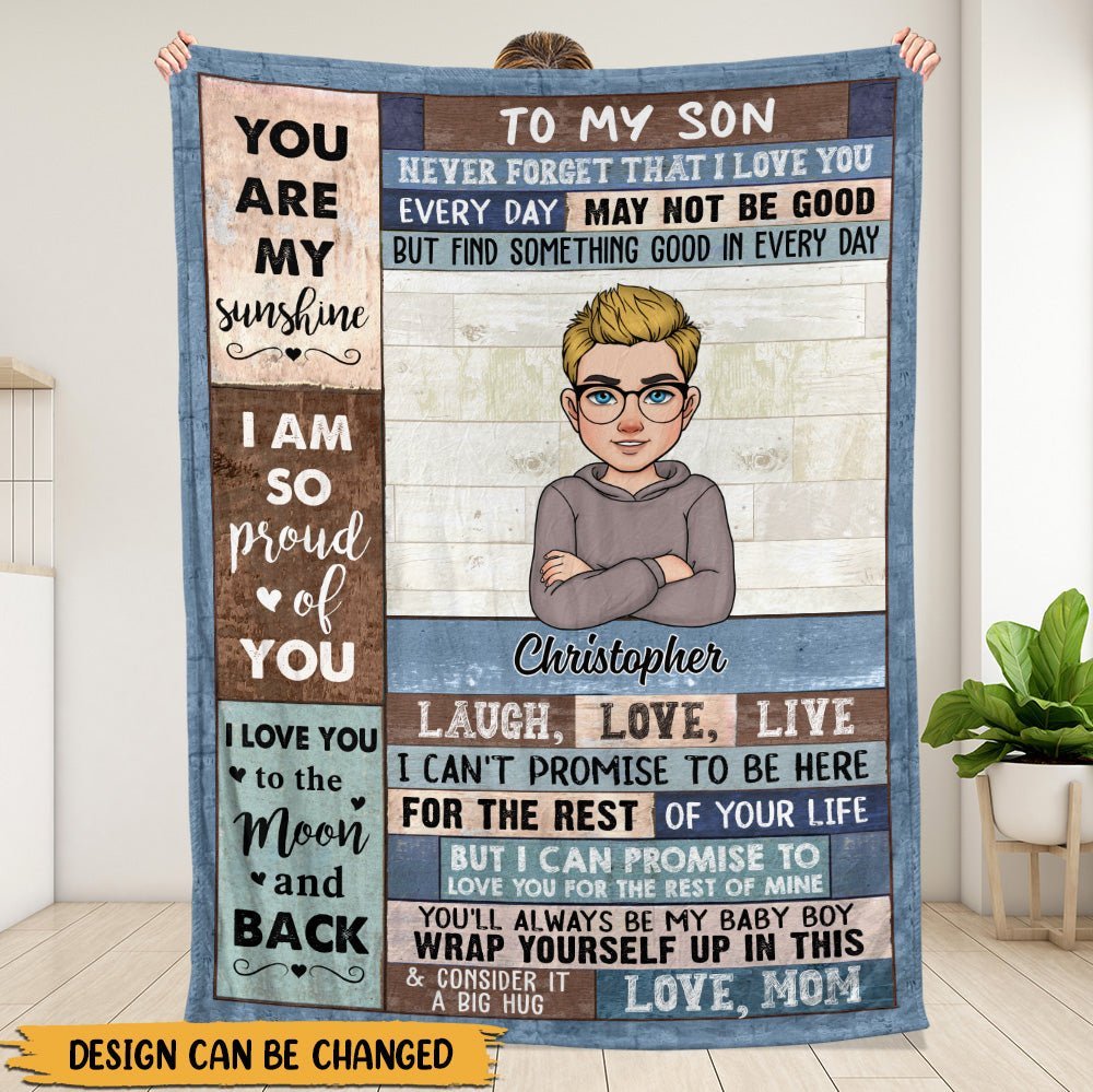 To My Daughter, Son Never Forget That I Love You Every Day - Personalized Blanket - Giftago