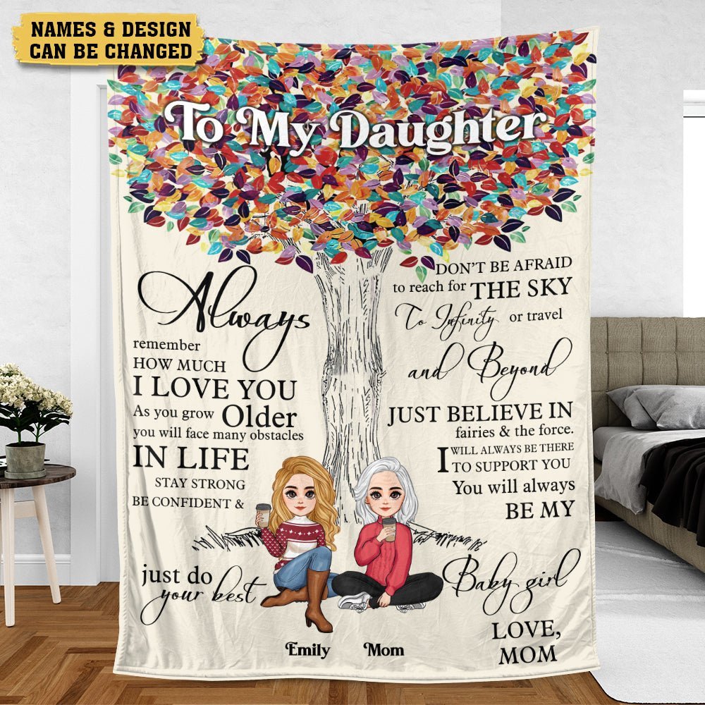 To My Daughter/Granddaughter I Love You - Personalized Blanket - Best Gift For Daughter, Granddaughter - Giftago