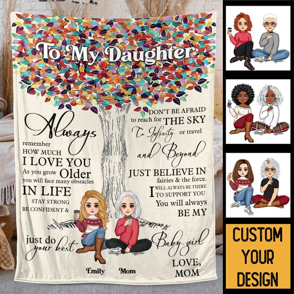 To My Daughter/Granddaughter I Love You - Personalized Blanket - Best Gift For Daughter, Granddaughter - Giftago