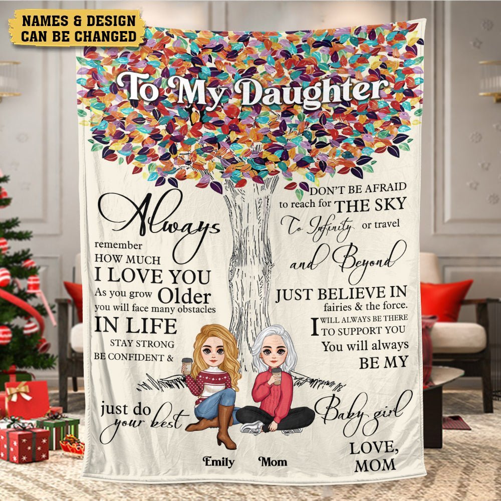 To My Daughter/Granddaughter I Love You - Personalized Blanket - Best Gift For Daughter, Granddaughter - Giftago