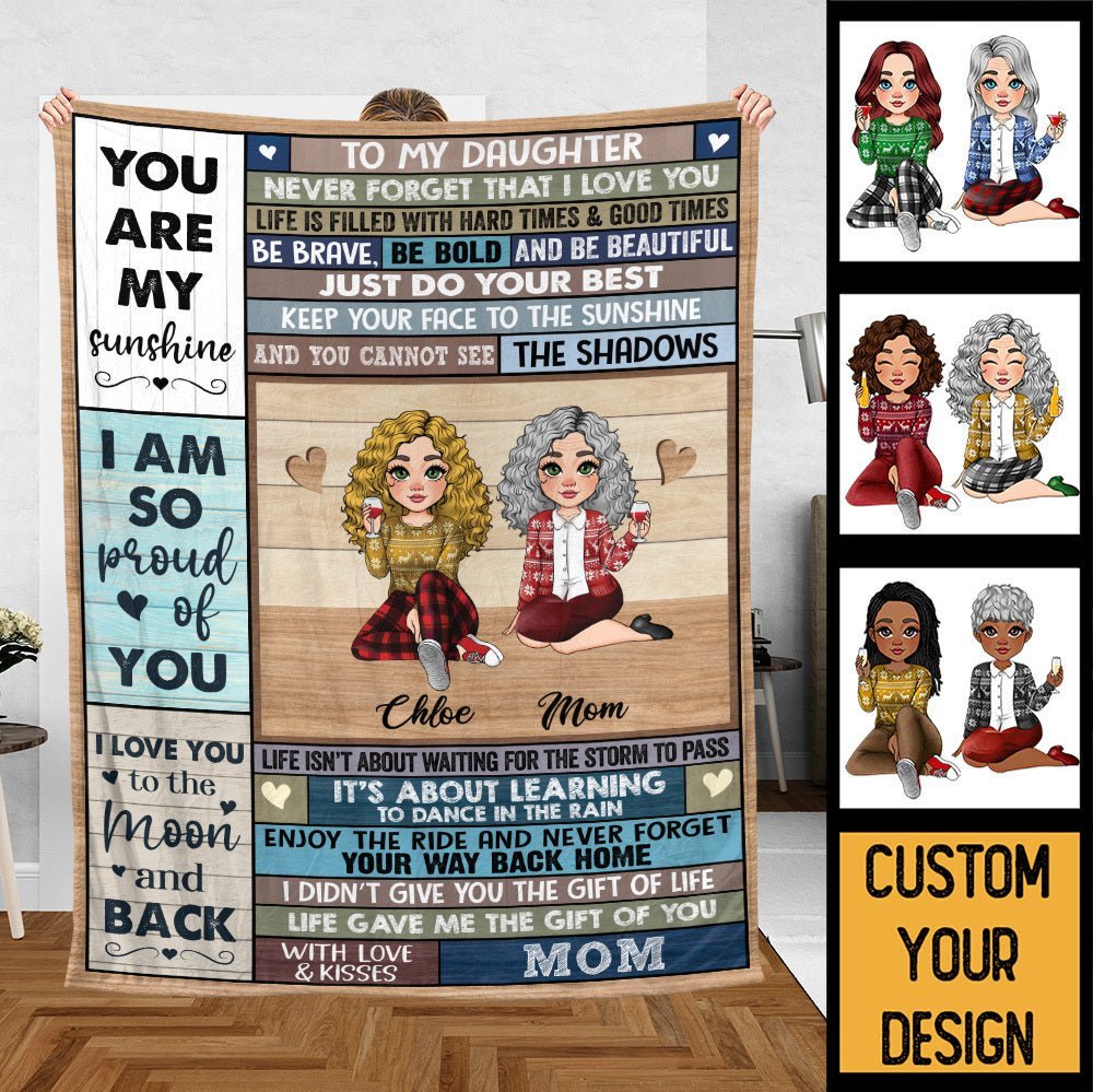 To My Daughter/Granddaughter - I Love You - Personalized Blanket - Best Gift For Daughter, Granddaughter - Giftago