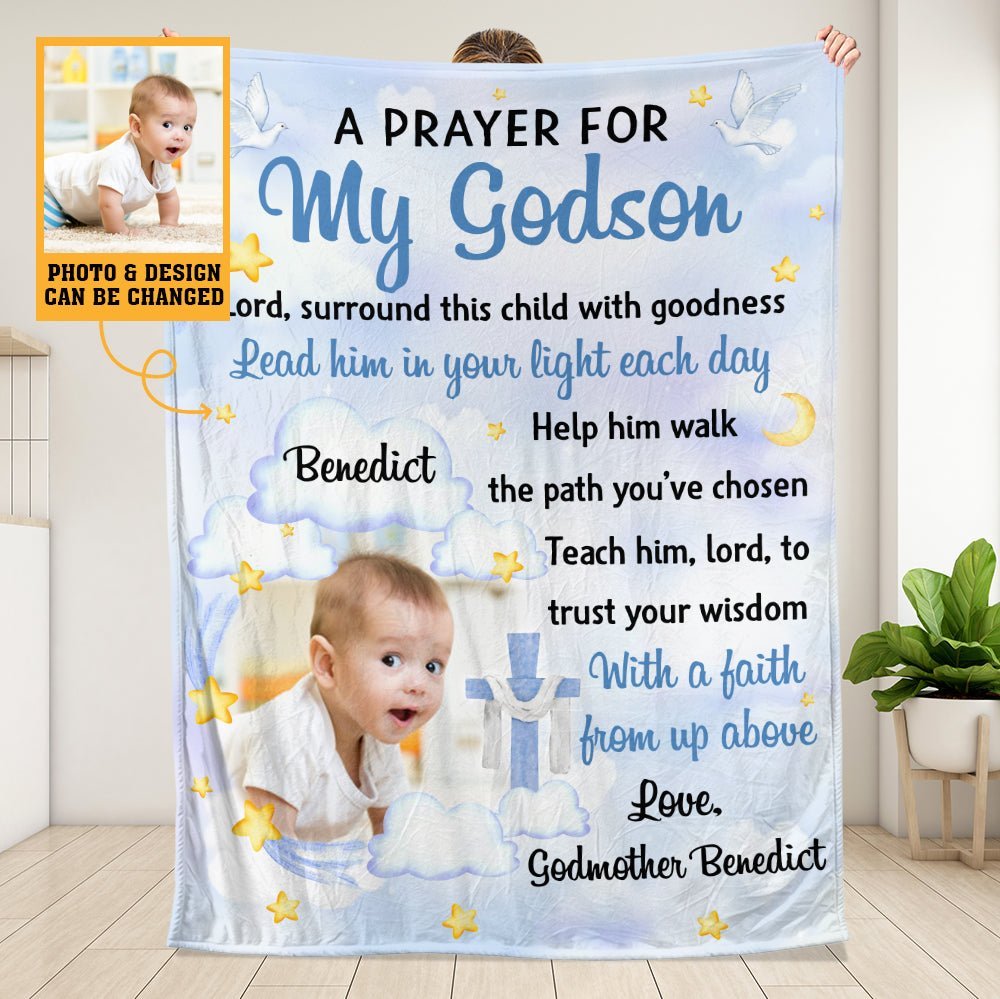 To My Godson Goddaughter Blanket - Personalized Blanket - Giftago