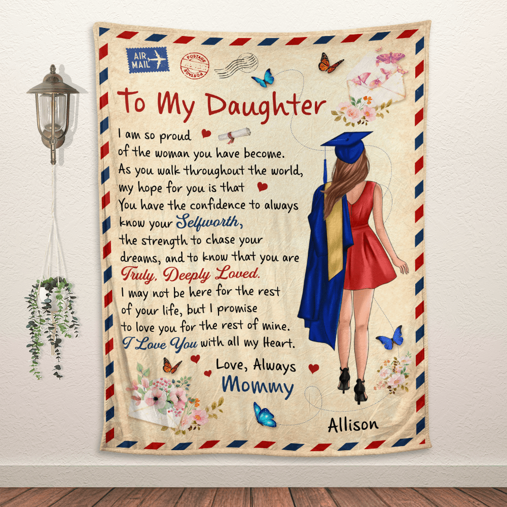 To My Graduation Daughter Granddaughter Blanket - Personalized Blanket - Giftago