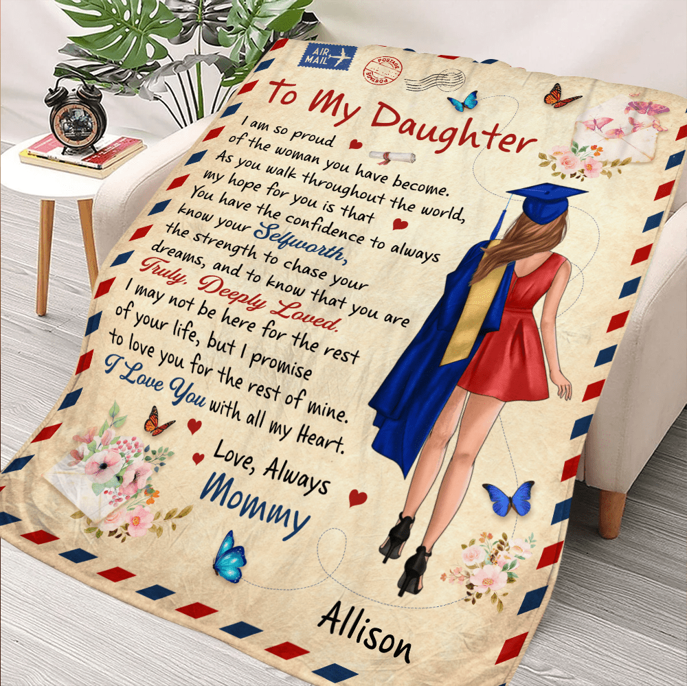 To My Graduation Daughter Granddaughter Blanket - Personalized Blanket - Giftago